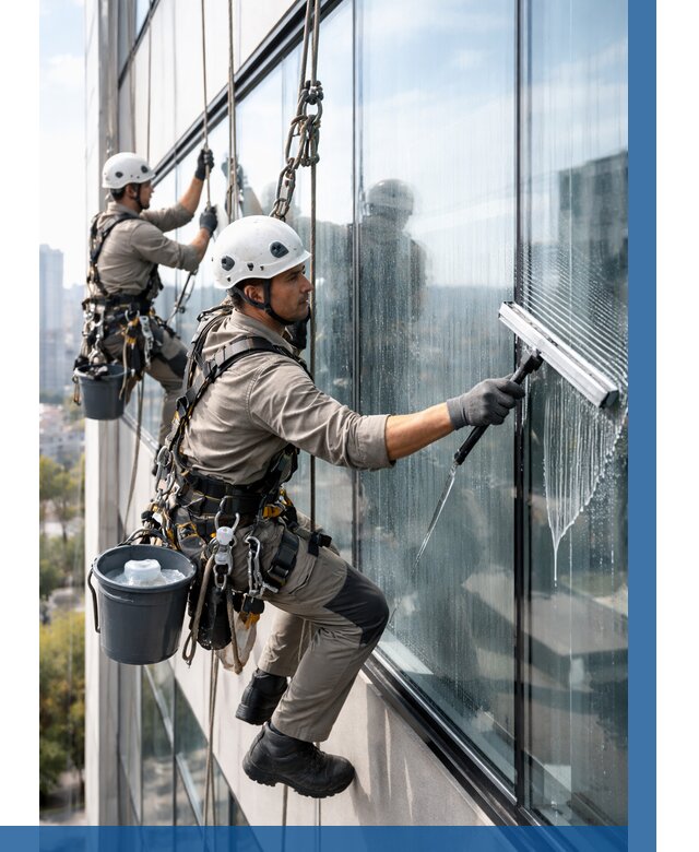 Мойка окон альпинистами в Азнакаеве от 4618 р. | ВЫСОТНИК-Знк