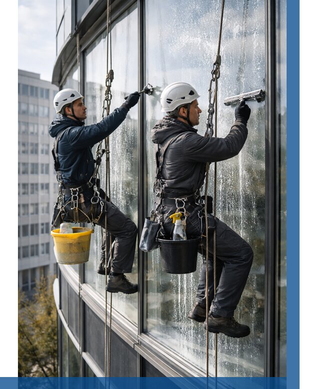 Мойка панорамных окон в Азнакаеве от 359 р. заказать у ВЫСОТНИК-Знк