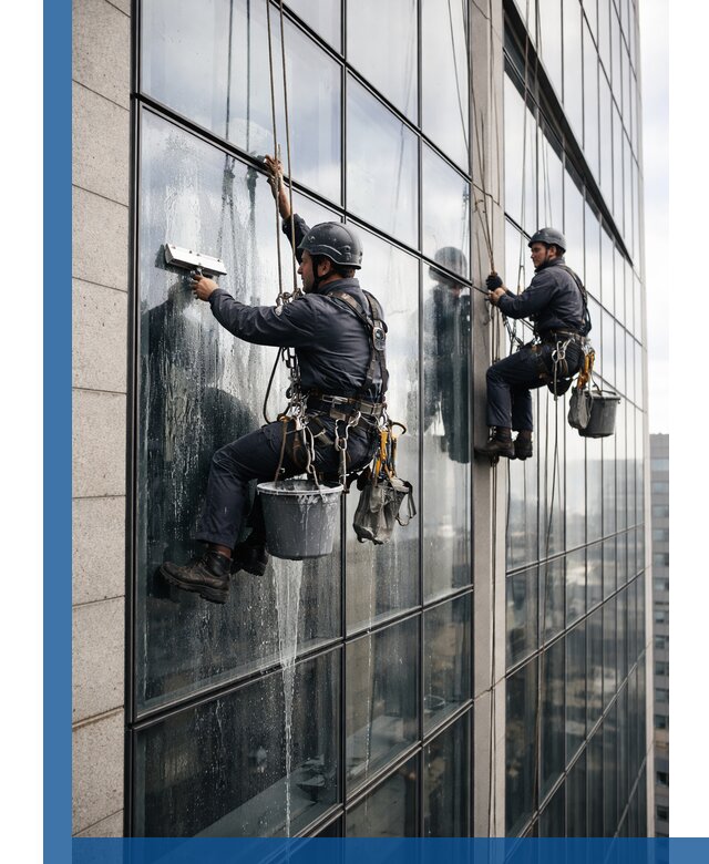 Профессиональная мойка стеклянных фасадов зданий в Азнакаеве