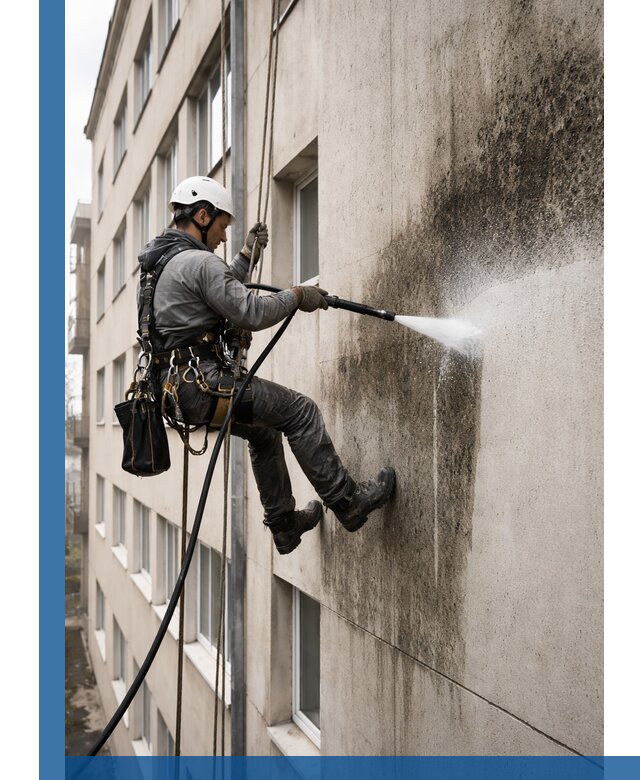 Профессиональная очистка фасадов от плесени в Азнакаеве