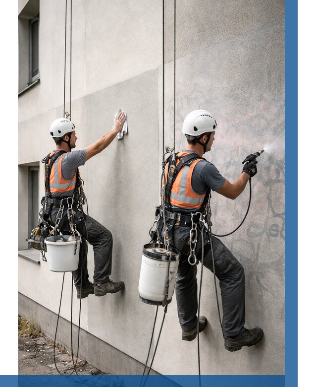 Антиграффити покрытие фасада в Азнакаеве от 616 р. | ВЫСОТНИК-Знк