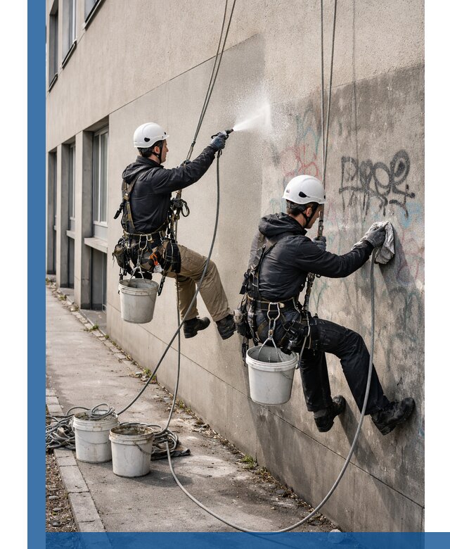 Антиграффити покрытие фасада с защитой от надписей в Азнакаеве