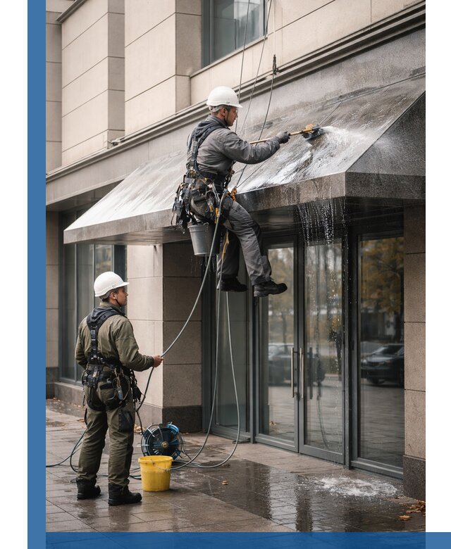 Профессиональная мойка козырьков и навесов в Азнакаеве