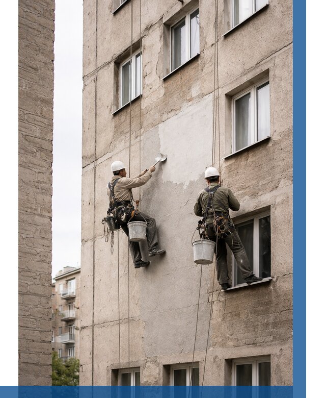 Косметический ремонт фасада в Азнакаеве от 1129 р. | ВЫСОТНИК-Знк