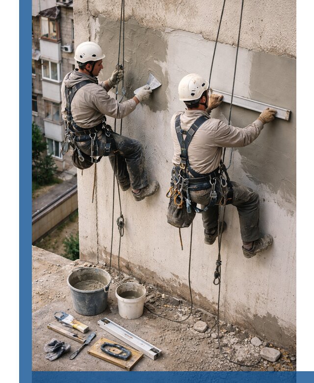 Комплексный ремонт штукатурного фасада с гарантией в Азнакаеве