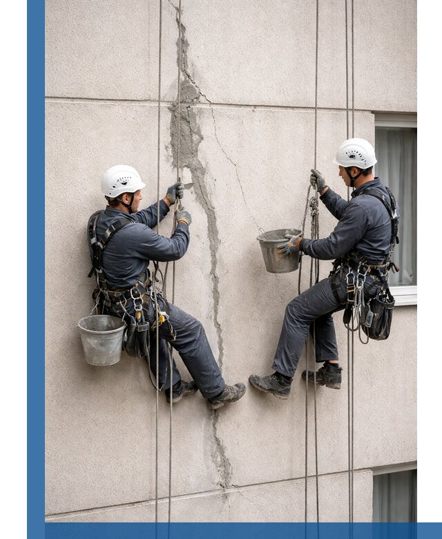 Заделка трещин на фасаде в Азнакаеве с гарантийным ремонтом