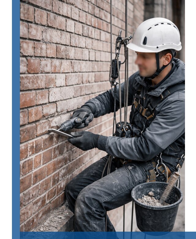 Расшивка кирпичных швов фасадов и стен, ремонт в Азнакаеве