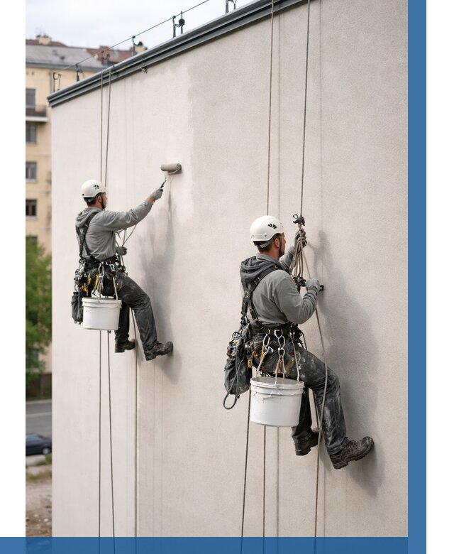 Покраска оштукатуренного фасада в Азнакаеве от 328 р. | ВЫСОТНИК-Знк