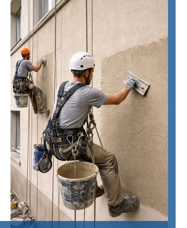 Декоративная штукатурка фасада в Азнакаеве от 1231 р. | ВЫСОТНИК-Знк