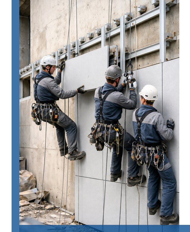 Монтаж вентилируемого фасада в Азнакаеве под ключ с гарантией качества