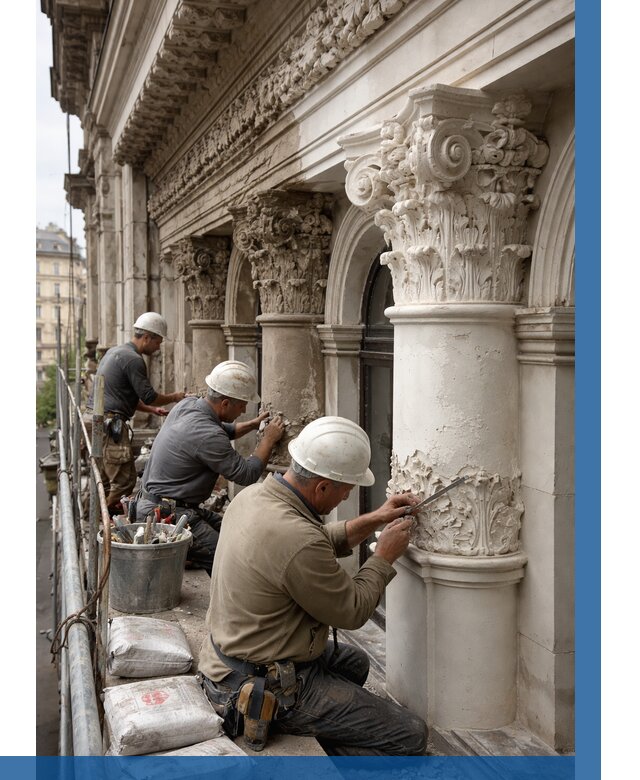 Реставрация фасадной лепнины в Азнакаеве от 2566 р. | ВЫСОТНИК-Знк