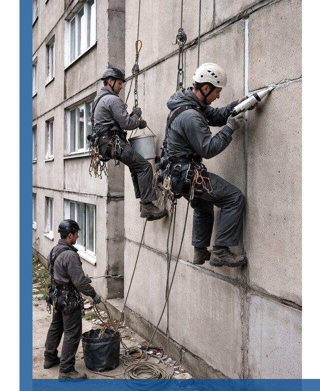 Герметизация межпанельных швов в Азнакаеве с гарантией герметичности