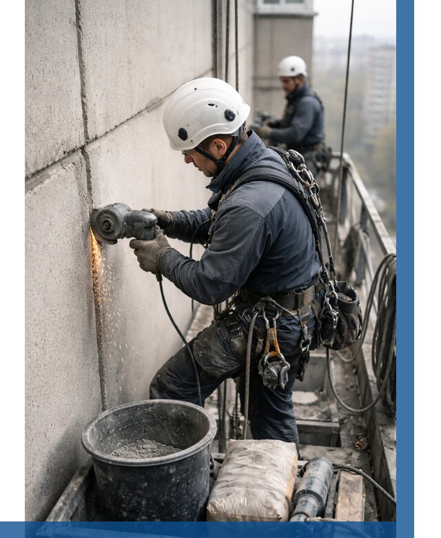 Штробление межпанельных швов в Азнакаеве от 1231 р. | ВЫСОТНИК-Знк