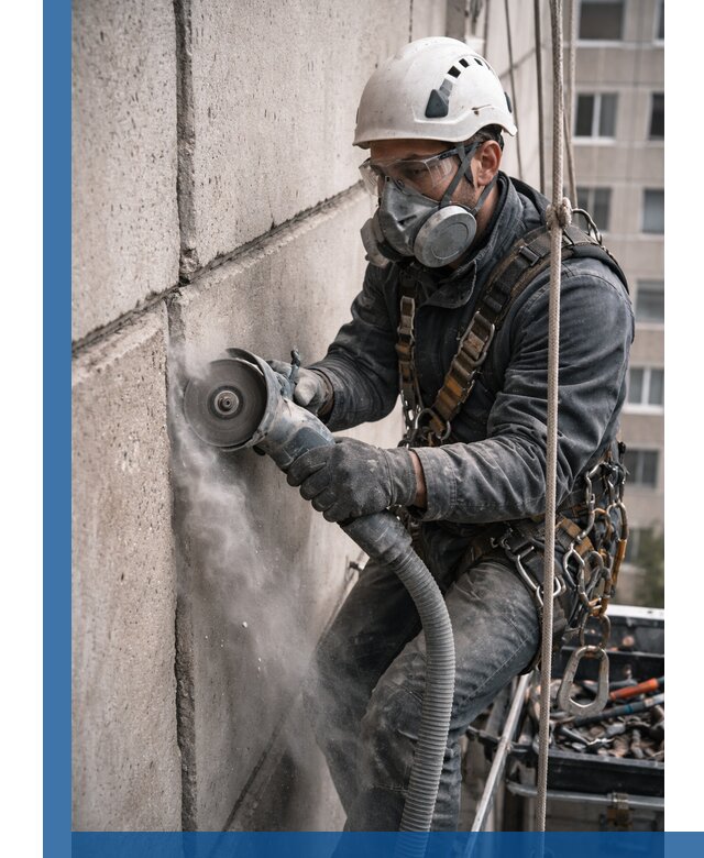 Штробление межпанельных швов в Азнакаеве качественно и быстро