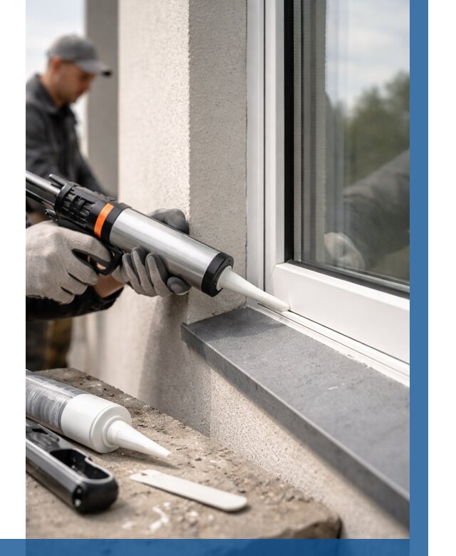 Герметизация монтажных швов окон в Азнакаеве от 667 р. | ВЫСОТНИК-Знк