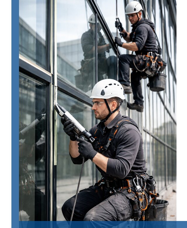 Герметизация витражных швов в Азнакаеве для зданий и фасадов