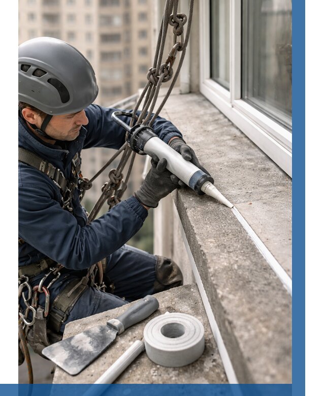 Герметизация балконного козырька в Азнакаеве от 4618 р. | ВЫСОТНИК-Знк