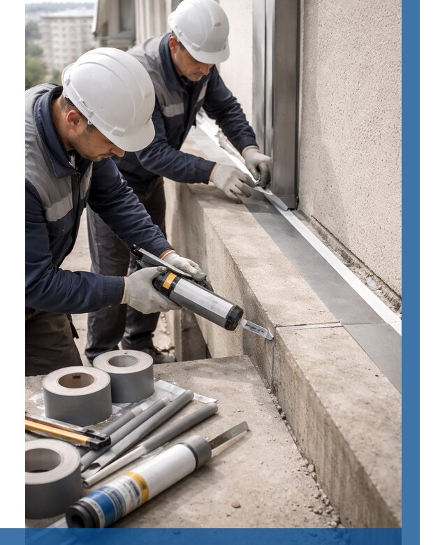 Герметизация примыкания балкона в Азнакаеве от 4618 р. | ВЫСОТНИК-Знк