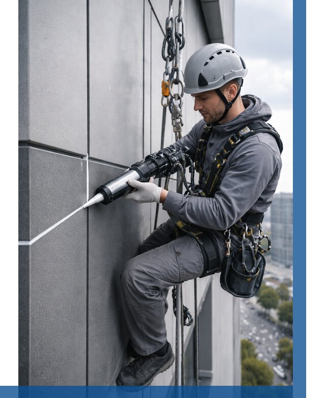 Герметизация стыков фасадных панелей в Азнакаеве от 6670 р.| ВЫСОТНИК-Знк