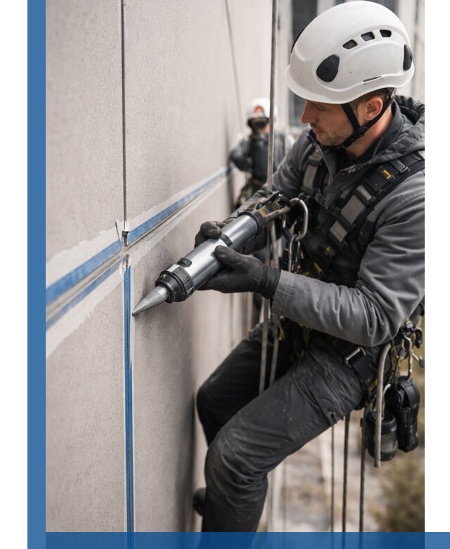 Герметизация стыков фасадных панелей в Азнакаеве качественно и быстро