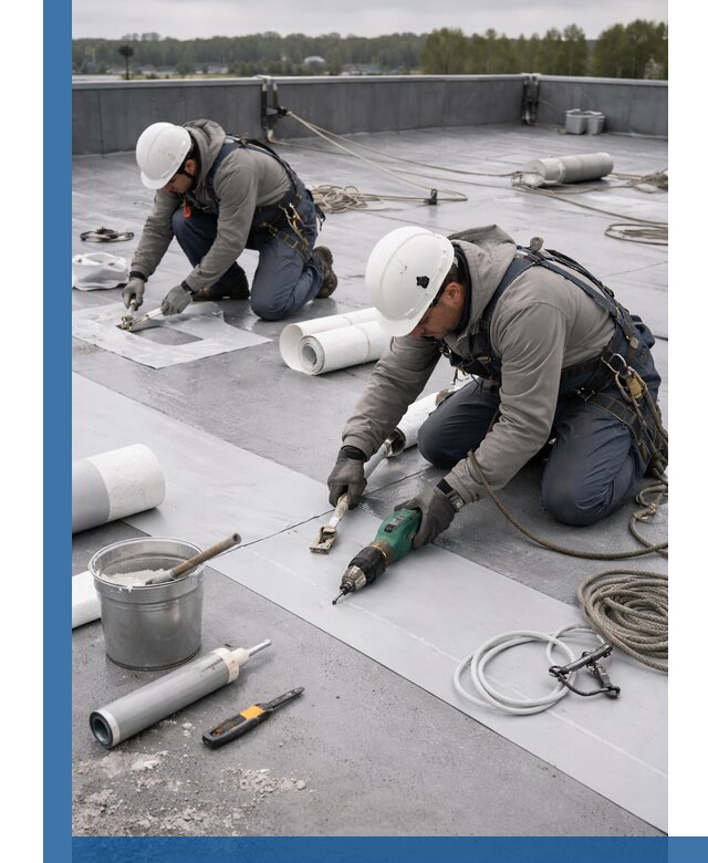 Ремонт мембранной кровли в Азнакаеве качественно и с гарантией