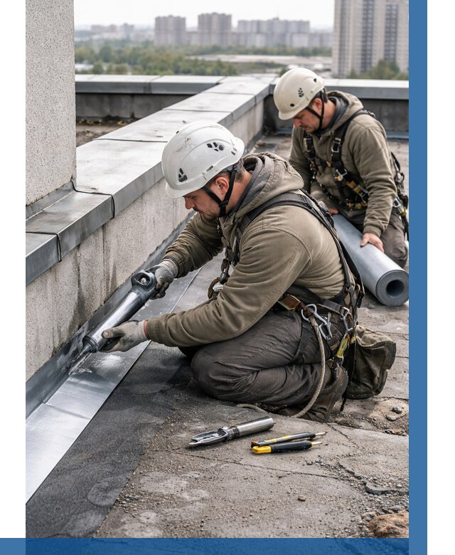 Ремонт кровельных примыканий в Азнакаеве от 1231 р. | ВЫСОТНИК-Знк