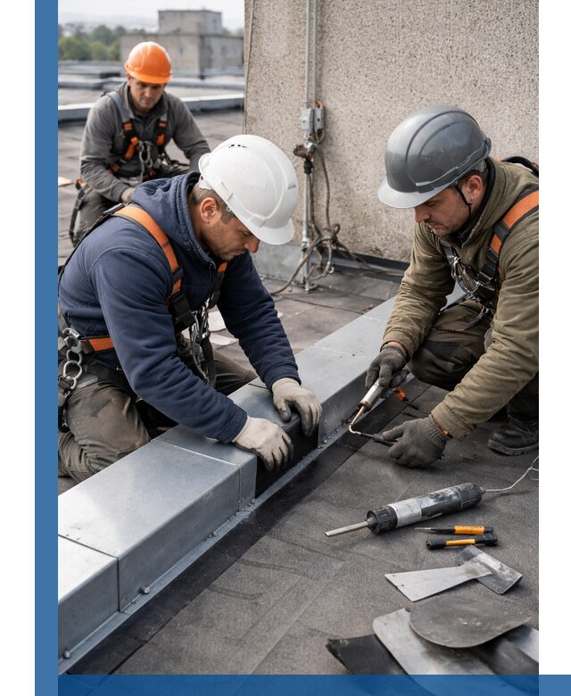 Ремонт кровельных примыканий в Азнакаеве профессионально