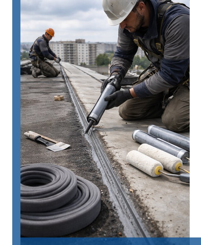 Герметизация швов кровли в Азнакаеве с гарантией герметичности