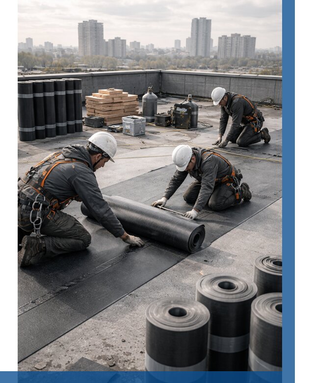 Монтаж мягкой кровли под ключ в Азнакаеве от 462 р. | ВЫСОТНИК-Знк