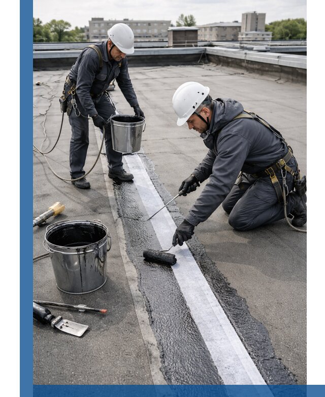 Гидроизоляция кровли мастикой в Азнакаеве надежная защита