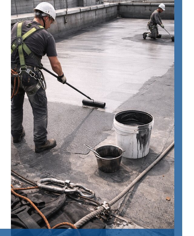 Гидроизоляция кровли жидкой резиной в Азнакаеве от 513 р. | ВЫСОТНИК-Знк