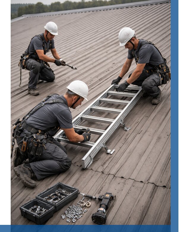 Монтаж кровельной лестницы в Азнакаеве от 4618 р. | ВЫСОТНИК-Знк