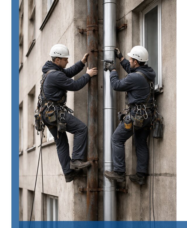 Замена водосточных труб в Азнакаеве: монтаж и демонтаж под ключ