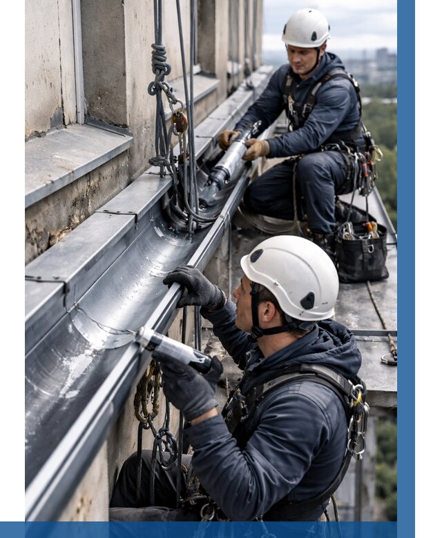 Ремонт водосточных желобов в Азнакаеве от 6670 р. | ВЫСОТНИК-Знк