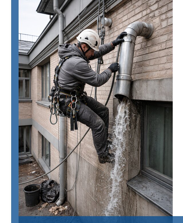 Профессиональная прочистка водосточных труб в Азнакаеве с гарантией