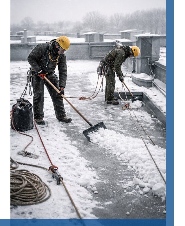 Очистка крыши от снега в Азнакаеве от 7697 р. | ВЫСОТНИК-Знк