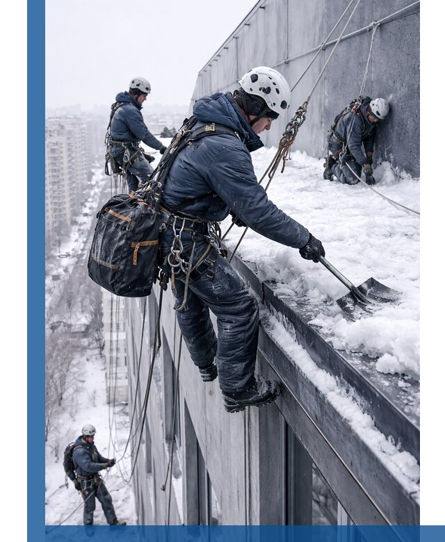 Абонентское обслуживание кровли зимой в Азнакаеве регулярный уход