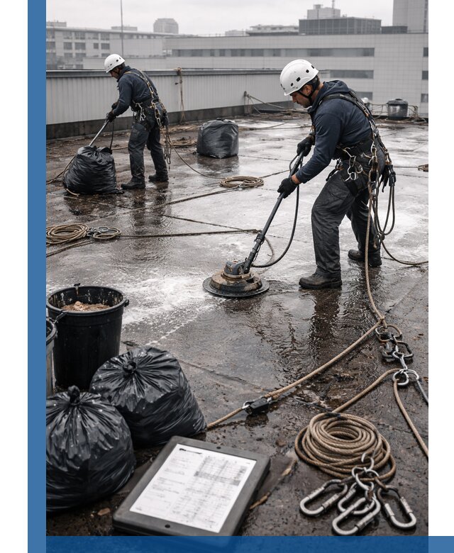 Плановая очистка кровли по графику в Азнакаеве для безопасности