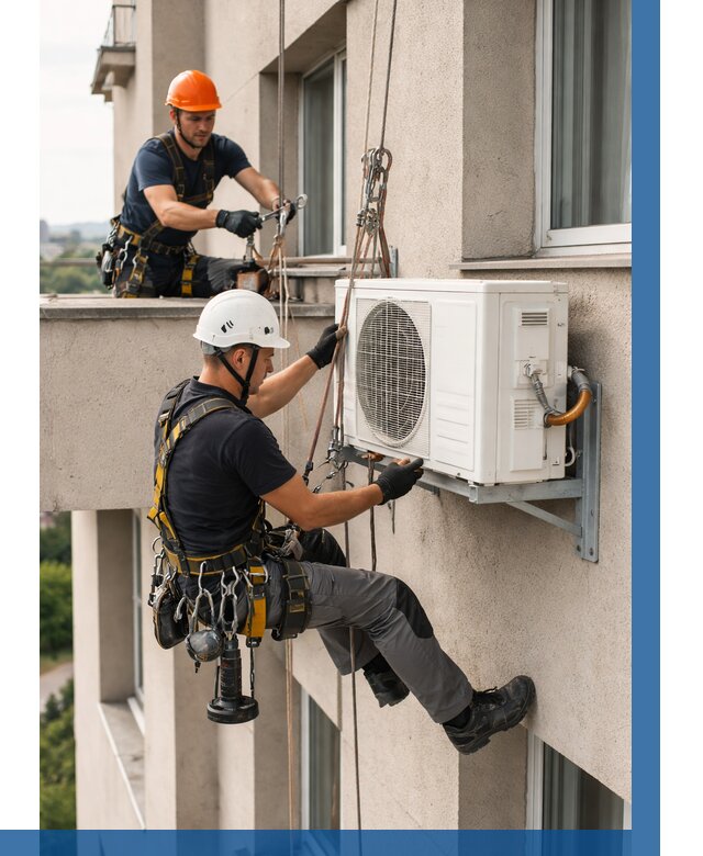 Монтаж внешнего блока кондиционера в Азнакаеве от 6670 р. | ВЫСОТНИК-Знк