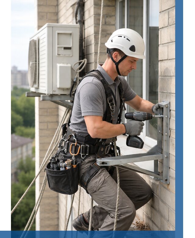 Установка кронштейнов кондиционера в Азнакаеве от 3592 р. | ВЫСОТНИК-Знк