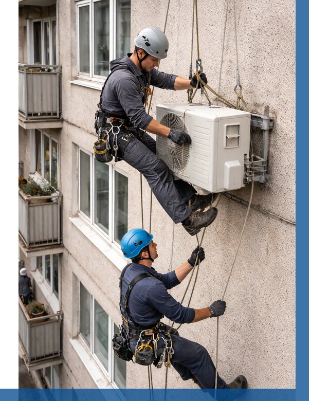 Перенос внешнего блока кондиционера в Азнакаеве от 9236 р.| ВЫСОТНИК-Знк