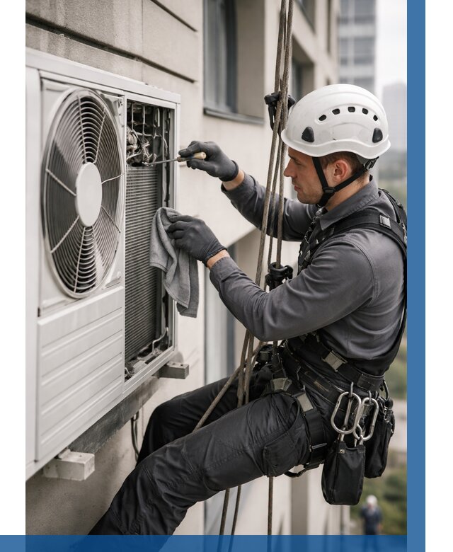 Обслуживание внешнего блока кондиционера в Азнакаеве от 2771 р.ВЫСОТНИК-Знк