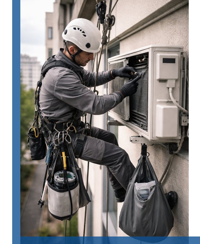 Обслуживание внешнего блока кондиционера в Азнакаеве профессионально