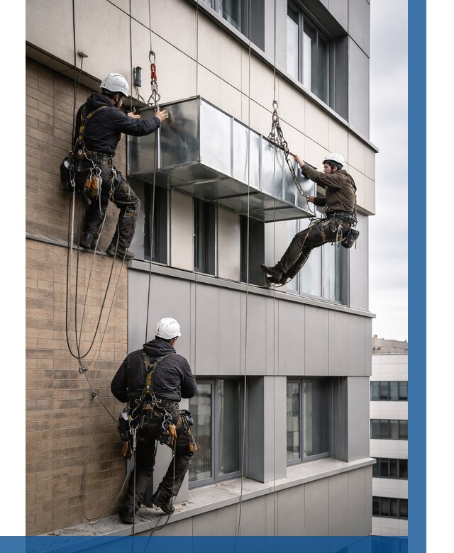 Монтаж воздуховодов на фасаде в Азнакаеве от 1539 р. | ВЫСОТНИК-Знк