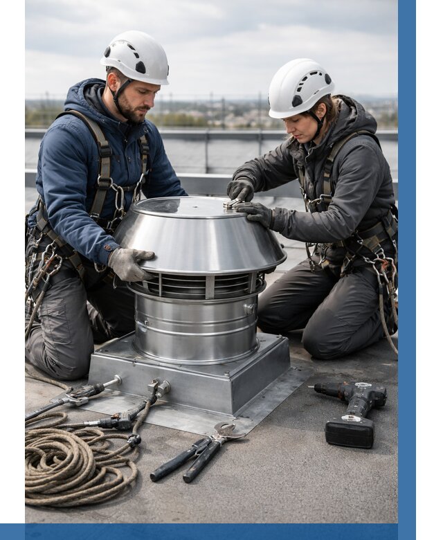 Установка дефлекторов на кровле в Азнакаеве от 4618 р. | ВЫСОТНИК-Знк