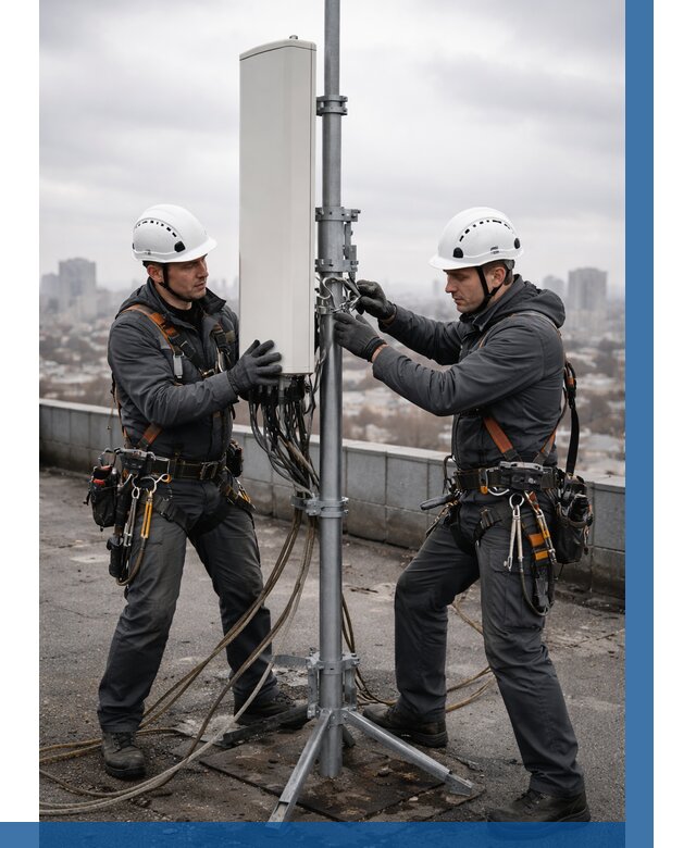 Монтаж антенн связи на крыше в Азнакаеве от 8723 р. | ВЫСОТНИК-Знк