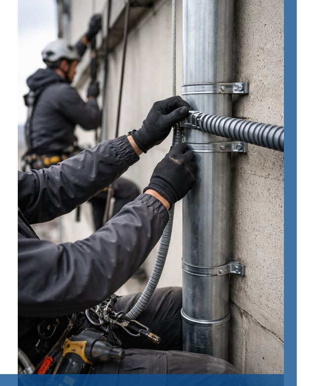 Монтаж гофры для кабеля в Азнакаеве от 308 р. | ВЫСОТНИК-Знк