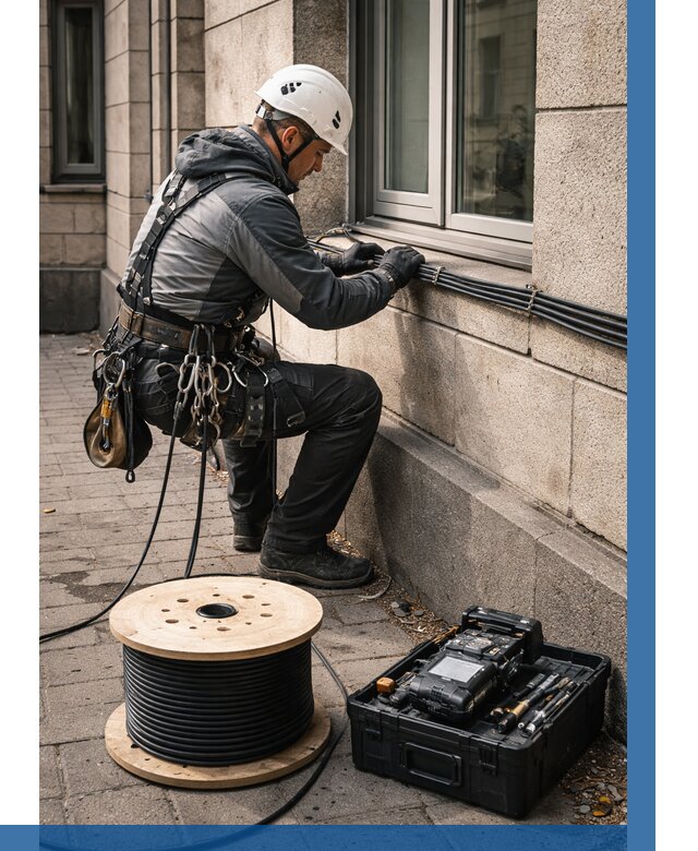 Прокладка оптоволоконного кабеля в Азнакаеве от 821 р. | ВЫСОТНИК-Знк