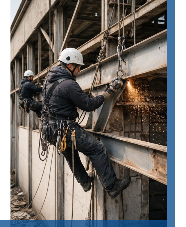 Демонтаж металлоконструкций на высоте в Азнакаеве от 6670р. |ВЫСОТНИК-Знк