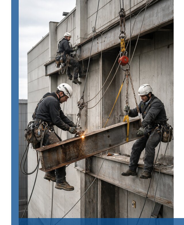 Демонтаж металлоконструкций на высоте в Азнакаеве под ключ